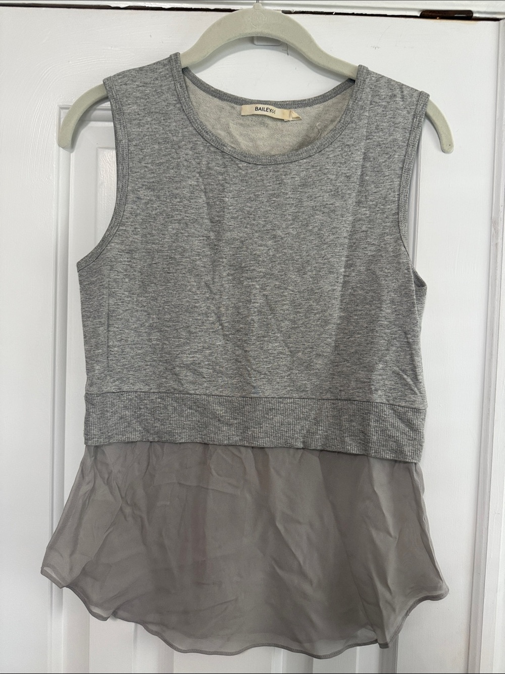 Bailey 44 Light Gray Layered Sleeveless Tank